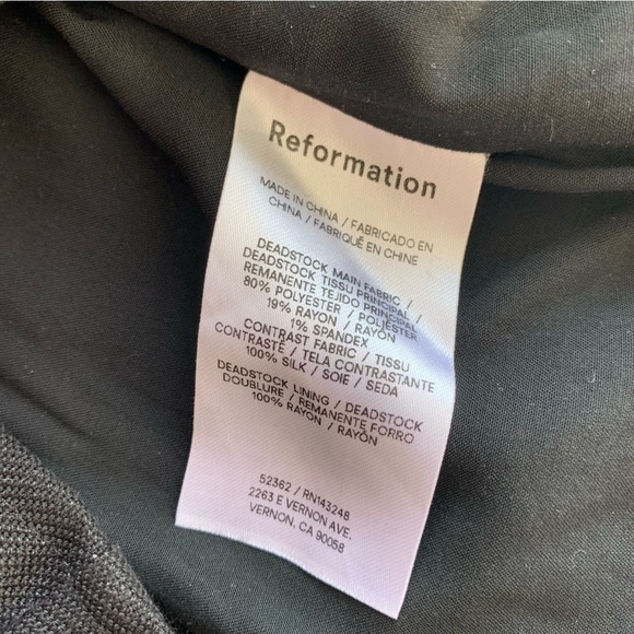 Reformation Melanie Bra Trim Cami Camisole Tank Top Black Cream - Picture 6 of 10